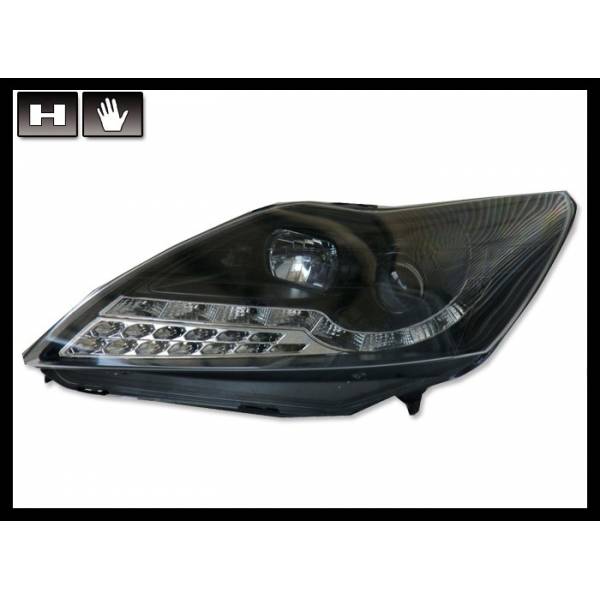 Fari Anteriori Day Light Ford Focus 2008, Intermitente Led, Black