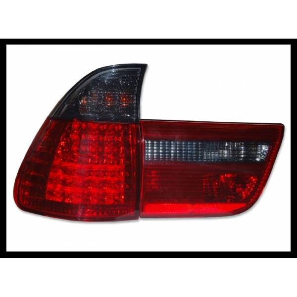 Fanali Posteriori BMW X5 00-03 Red Smoked Led