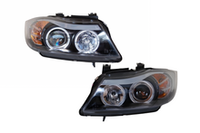 Carica l'immagine nel visualizzatore di Gallery, Fari Anteriori BMW E90 / E91 05-08 Nero BMW E90,E91