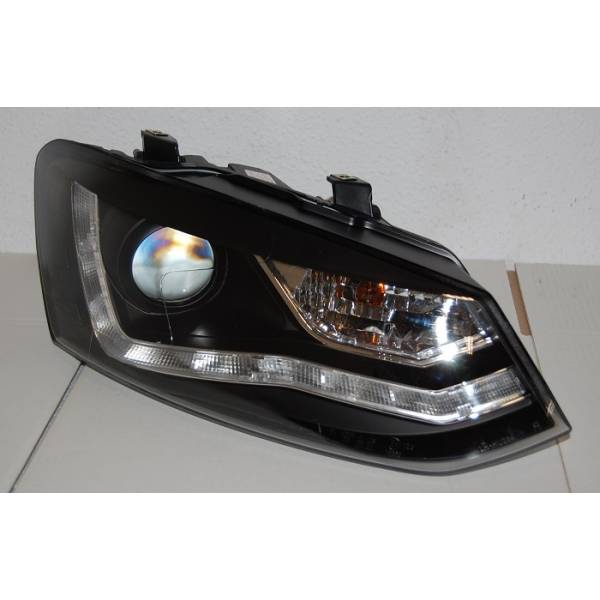 Fari Anteriori Day Light Volkswagen Polo 09 Black