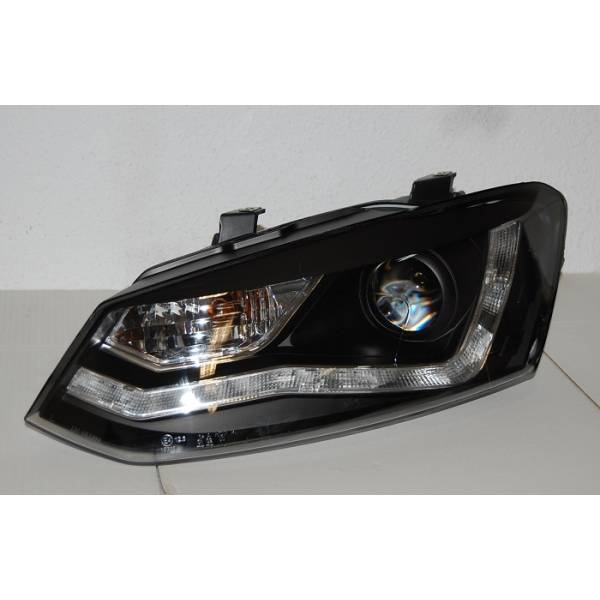 Fari Anteriori Day Light Volkswagen Polo 09 Black