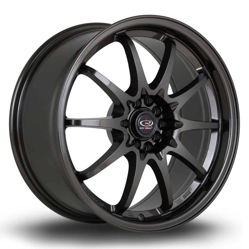 Cerchio in lega Rota Wheels Fighter 18x8.5 5x100/5x114.3 ET35 Gunmetal