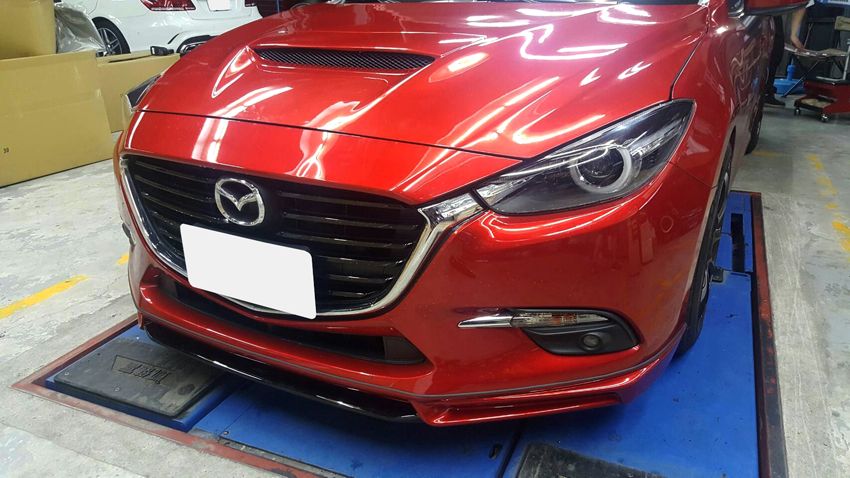 Lip Paraurti Anteriore MK Style SK-Import Nero Mazda 3 BP Facelift 5 Porte - foto 2