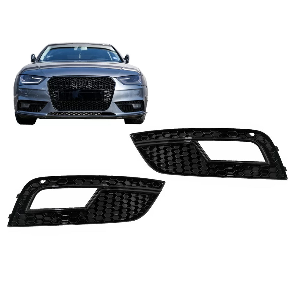 Fendinebbia lampada coperture per Audi A4 B8 restyling (2012-2015) RS4 design nero