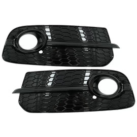 Fendinebbia lampada coperture laterale griglie per Audi Q5 SUV 8R restyling (2012-2016) Full nero RS design