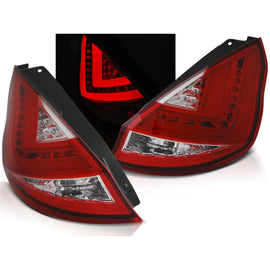 FORD FIESTA MK7 12-16 HB rosso bianco Barra LED