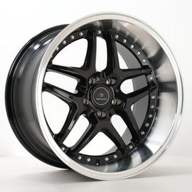 Cerchio in lega Forum Vice 18x10.5, finitura nero con bordo lucidato
