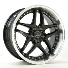 Cerchio in lega Forum Vice 18x8.5, finitura nero con bordo lucidato