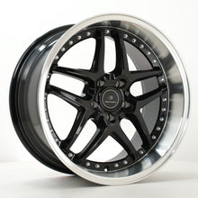 Cerchio in lega Forum Vice 18x9.5, finitura nero con bordo lucidato