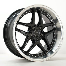 Cerchio in lega Forum Vice 18x9.5, finitura nero con bordo lucidato