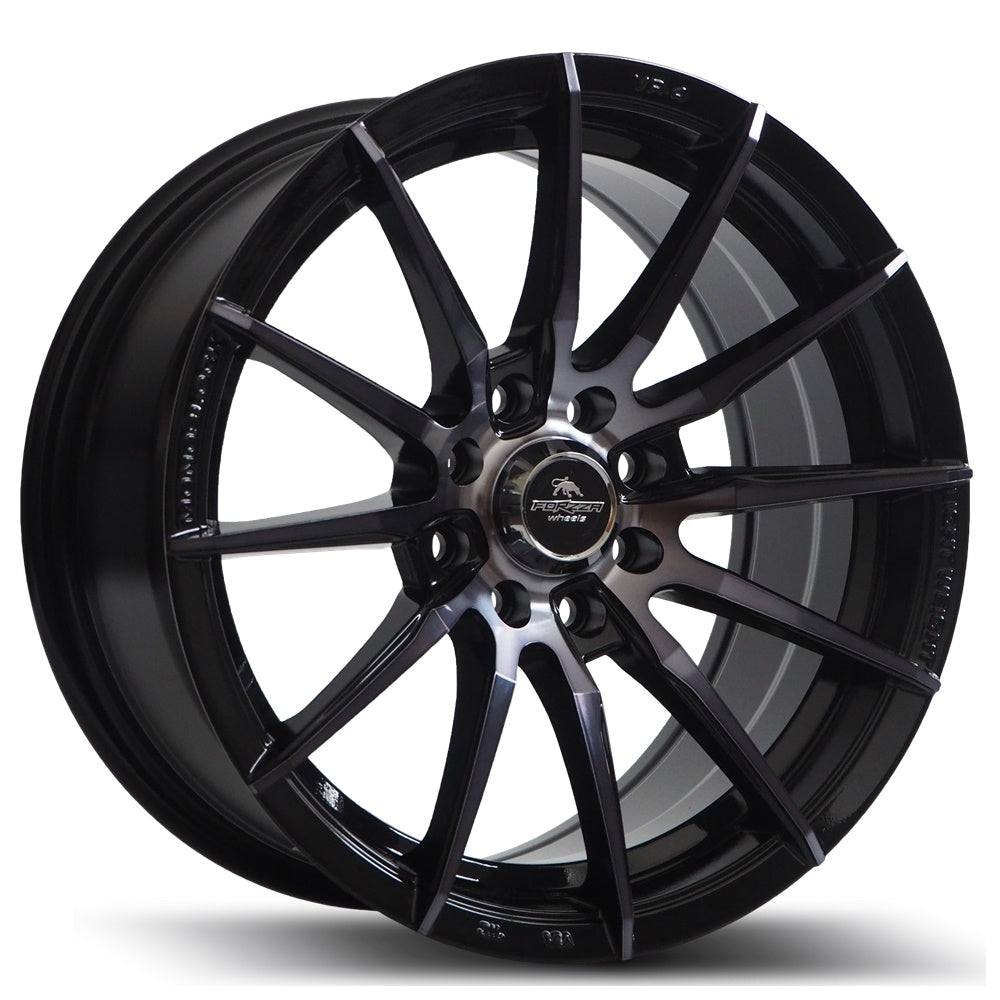 Cerchio in Lega Forzza Atom 15x7 4x100/108 ET25 73,1 Black Magic Machined