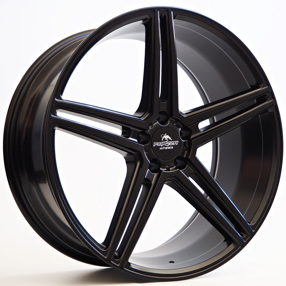Cerchio in Lega Forzza Bosan 21x9.5 5x112 ET30 66,45 Satin Black FLOW FORMING