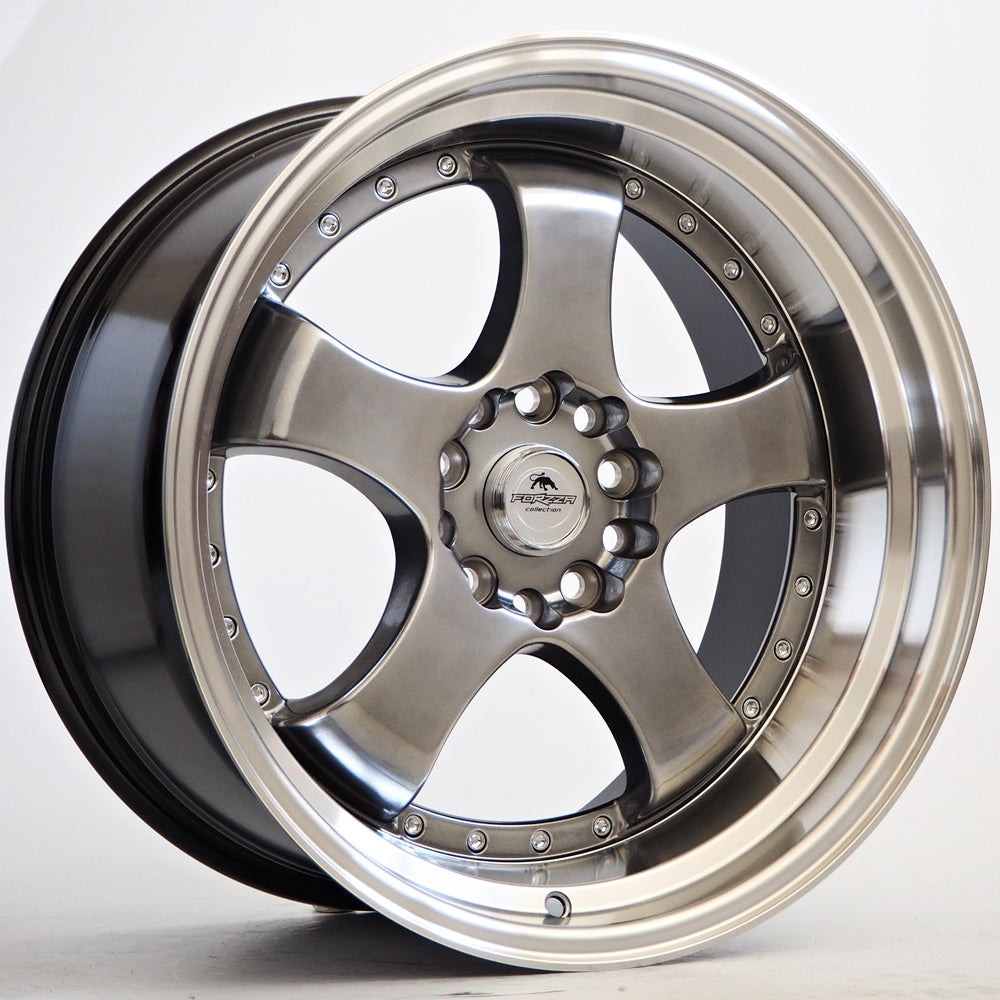 Cerchio in Lega Forzza Flamber 18x9.5 5x112/5x100 ET20 CB73.1 Hyper Black/Lip Machined