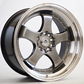 Cerchio in Lega Forzza Flamber 18x9.5 5x112/5x100 ET20 CB73.1 Hyper Black/Lip Machined