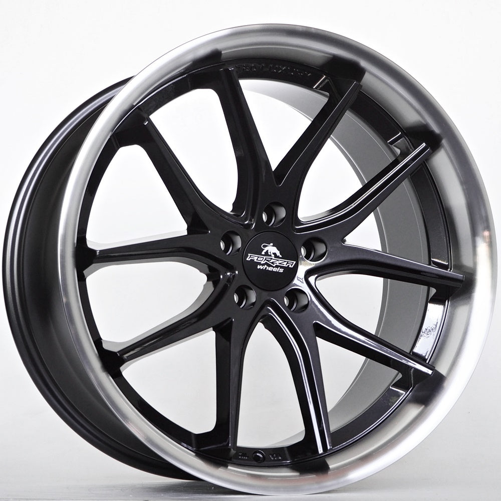 Cerchio in Lega Forzza Storm 20x10.5 5x112 ET40  66,45 Black Magic Lip Polished