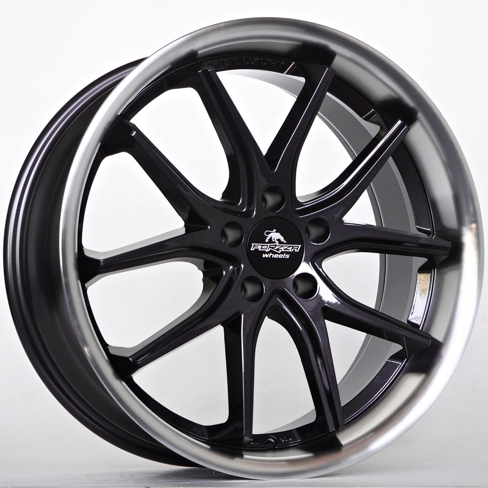 Cerchio in Lega Forzza Storm 19x8.5 5x112 ET25 66,45 Black Magic Lip Polished