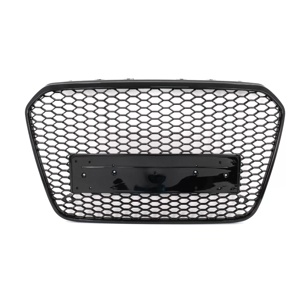 Anteriore senza logo griglia per Audi A6 C7 4G (2011-10.2014) lucido nero