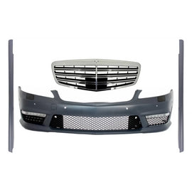 Paraurti anteriore gruppo con Griglia centrale per Mercedes W221 Classe S (2005-2010) e Minigonne S63 S65 design