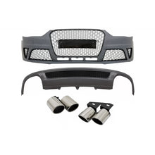 Carica l'immagine nel visualizzatore di Gallery, Paraurti anteriore per Audi A4 B8 restyling (2012-2015) con Diffusore paraurti posteriore e Terminali di scarico