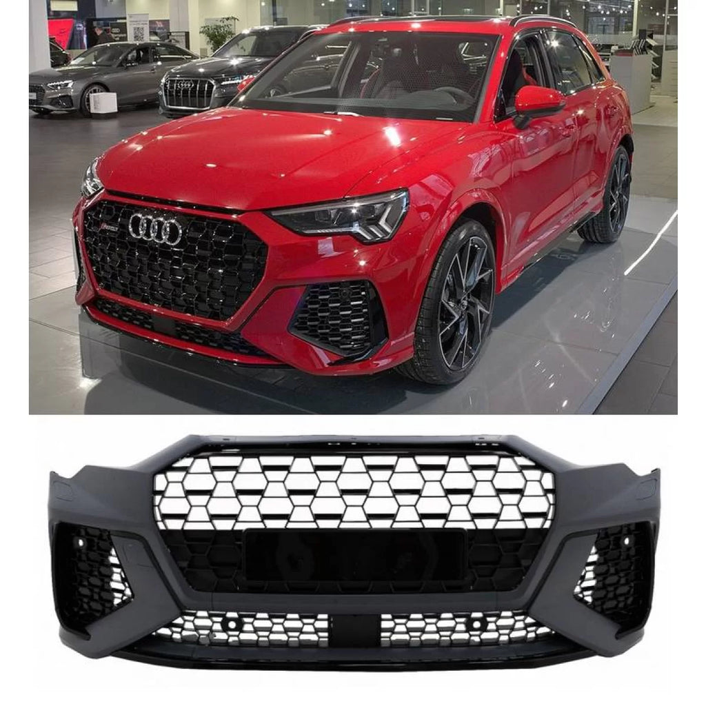 Paraurti anteriore per Audi Q3 F3 SUV & Sportback pre-restyling 2020+ RSQ3 stile con griglia