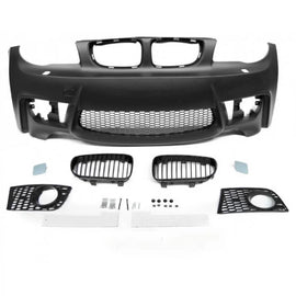 Paraurti anteriore per BMW 1 E81/82/87/88 04-13 1M stile con griglie