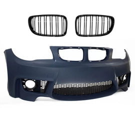 Paraurti anteriore per BMW 1 E81/82/87/88 04-11 1M stile con griglie M4 stile griglie