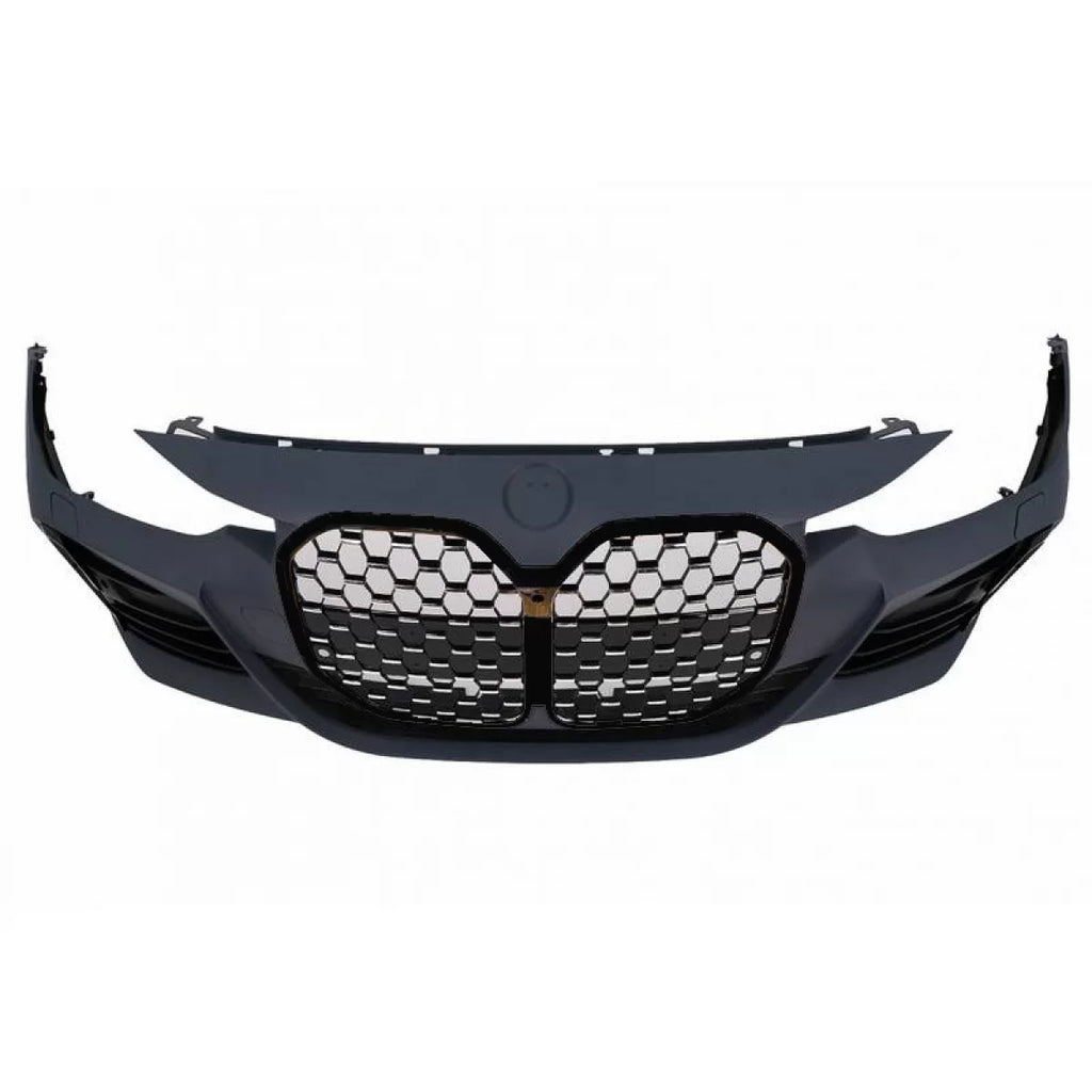 Paraurti anteriore BMW Serie 3 F30 F31 2011-2019 stile G20 G80 M nero cromato