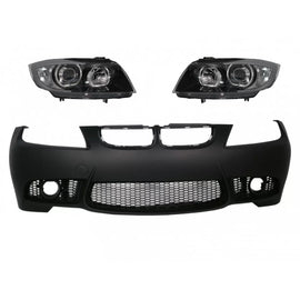 Paraurti anteriore per BMW Serie 3 E90 berlina E91 Touring (2004-2008) Non LCI M3 design con fari anteriori Angel Eyes