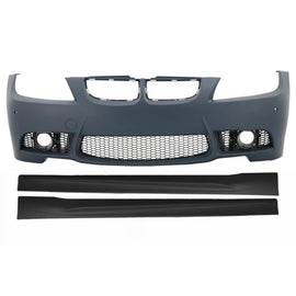 Paraurti anteriore per BMW Serie 3 E90 berlina E91 Touring (2005-2008) con Minigonne Non LCI M3 design senza Fendinebbia