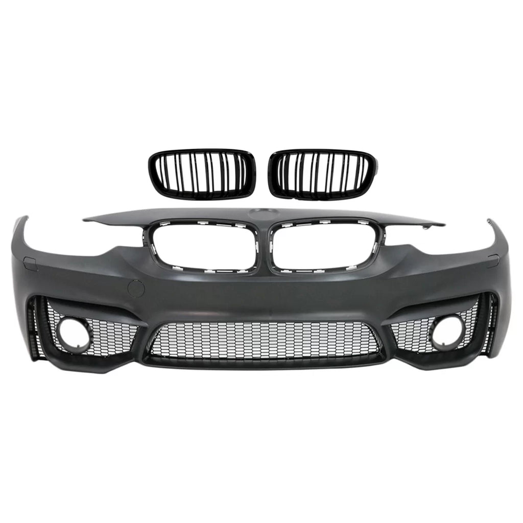 Paraurti anteriore per BMW Serie 3 F30 F31 (2011-2019) M3 design con Doppia lamella griglie M design Nero lucido