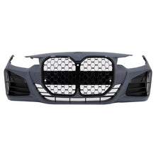 Carica l'immagine nel visualizzatore di Gallery, Paraurti anteriore per BMW Serie 4 F32 F33 F36 (2013-2017) Coupe cabriolet Gran Coupe M4 design nero griglia