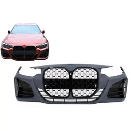 Paraurti anteriore per BMW Serie 4 F32 F33 F36 (2013-2017) Coupe cabriolet Gran Coupe M4 design nero griglia