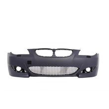Carica l'immagine nel visualizzatore di Gallery, Paraurti anteriore per BMW Serie 5 E60 (2003-2010) M5 design con Griglia centrale Doppia lamella Nero lucido
