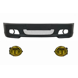 Paraurti anteriore per BMW E46 berlina/Touring (1998-2004) M-Technik M-Tech M-Sport modello con giallo Fendinebbia