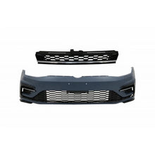 Carica l'immagine nel visualizzatore di Gallery, Paraurti anteriore con centrale senza logo griglia cromato per VW Golf 7.5 (2017-2020) R Line design