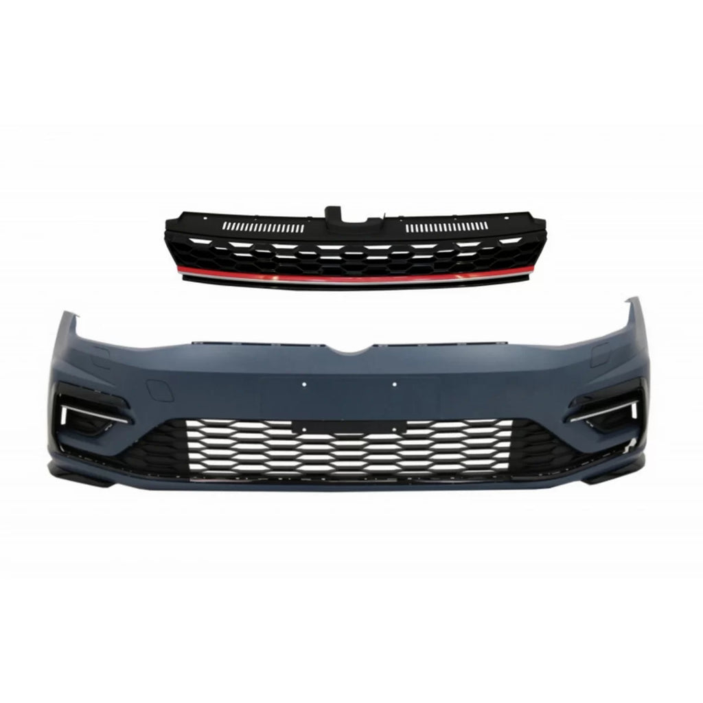 Paraurti anteriore con centrale senza logo griglia per VW Golf 7.5 (2017-2020) R GTI design