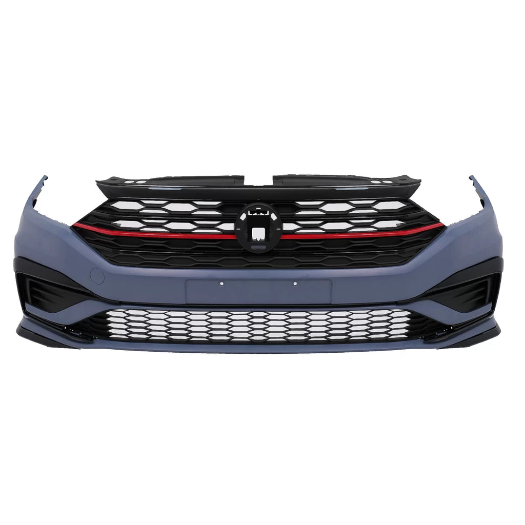 Paraurti anteriore con Griglia centrale e Lip estensione Spoiler per VW Jetta Mk7 (2019-2021) GLI design