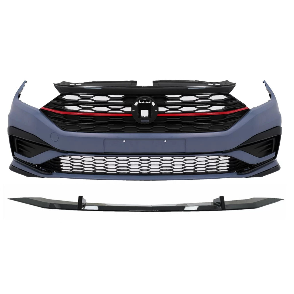 Paraurti anteriore con Griglia centrale e Lip estensione Spoiler per VW Jetta Mk7 (2019-2021) GLI design