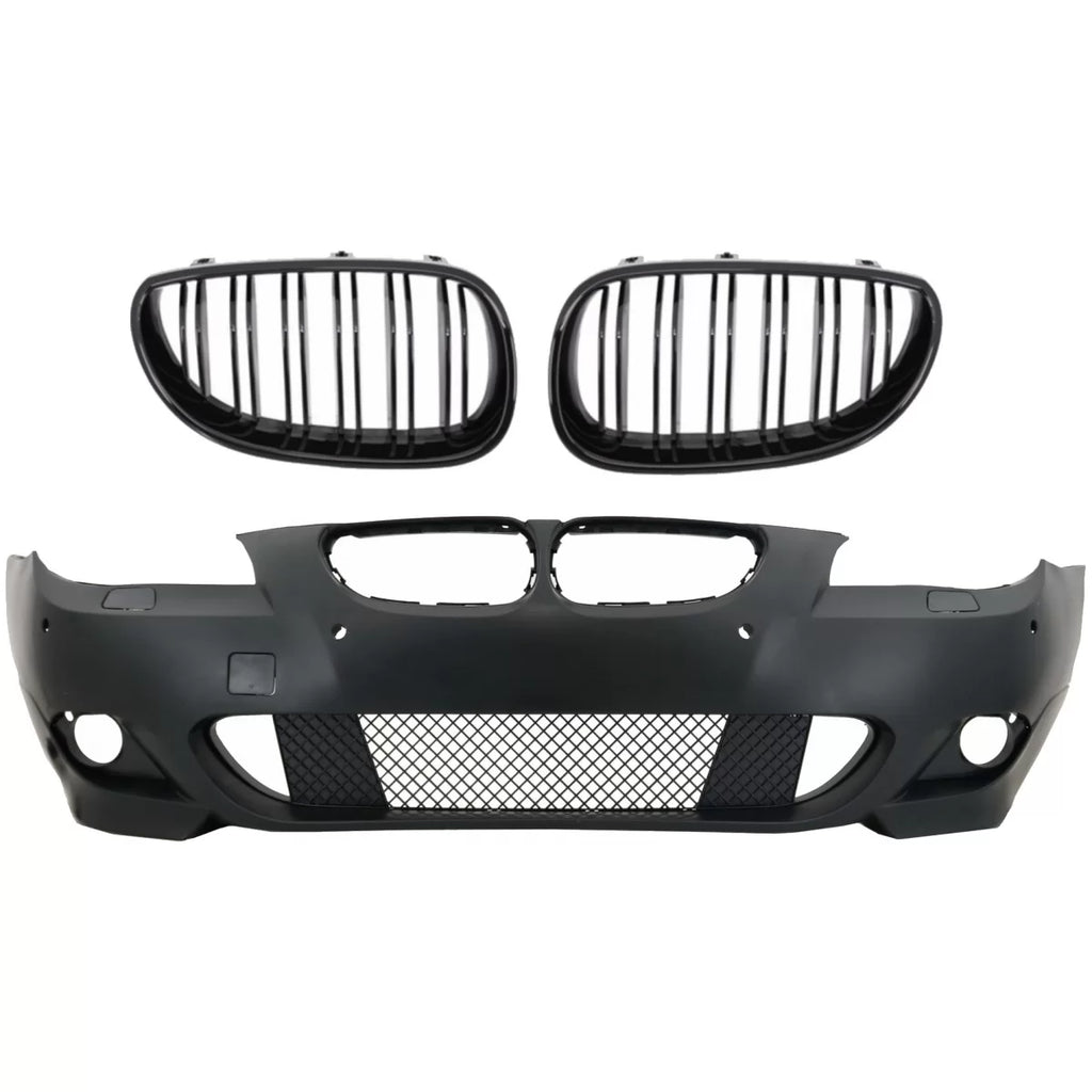 Paraurti anteriore con Griglia centrale lucido nero per BMW Serie 5 E60 E61 (2003-2007) M-Technik design