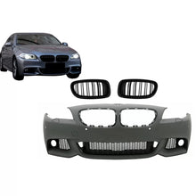 Carica l'immagine nel visualizzatore di Gallery, Paraurti anteriore con Griglie centrali a doppio rene per BMW Serie 5 F10 F11 Non LCI (07.2010-2013) berlina Touring