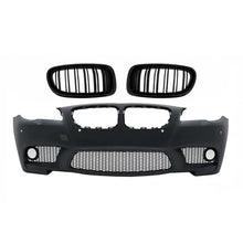 Carica l'immagine nel visualizzatore di Gallery, Paraurti anteriore con Griglie anteriori a doppio rene per BMW Serie 5 F10 F11 (2011-2014) M5 design