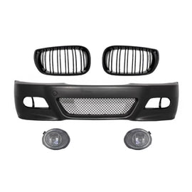Paraurti anteriore con Griglie anteriori a doppio rene Doppia lamella per BMW E46 (1998-2004) e Fendinebbia M3 stile