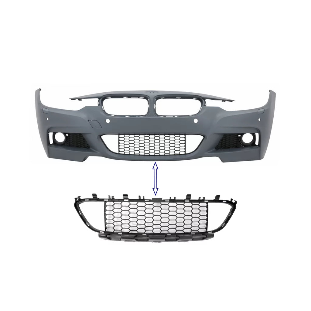 Paraurti anteriore centrale inferiore griglia per BMW Serie 3 F30 F31 M-Tech (2011-2019)
