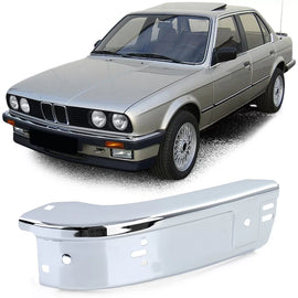 Paraurti anteriore cromato corner sinistro per Serie 3 BMW E30 82-87