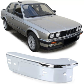 Paraurti anteriore cromato corner destro per BMW Serie 3 E30 82-87