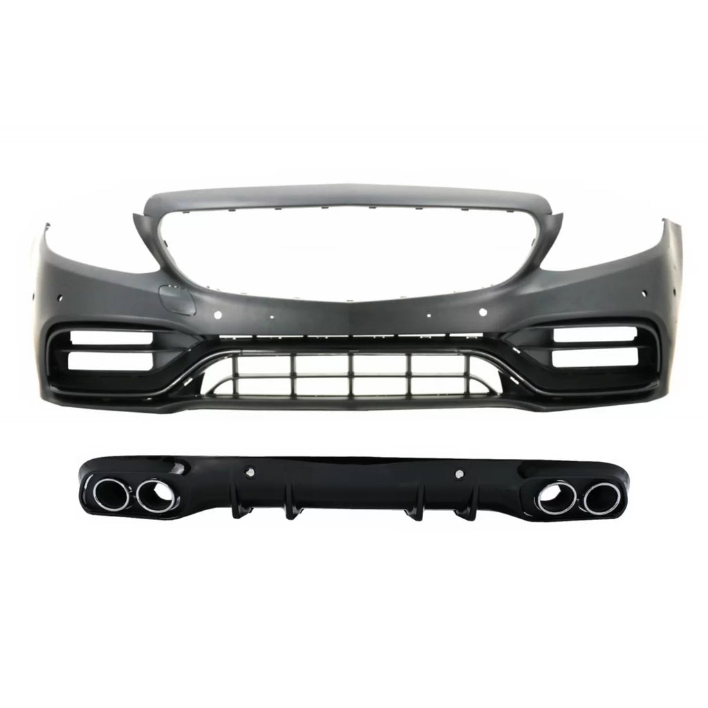 Paraurti anteriore con diffusore Doppia uscita con Terminali di scarico per Mercedes Classe C A205 C205 Coupe Cabriolet