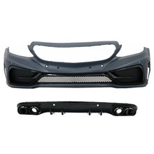 Paraurti anteriore con diffusore Doppia uscita e Terminali di scarico per Mercedes Classe C A205 Cabriolet C205 Coupe