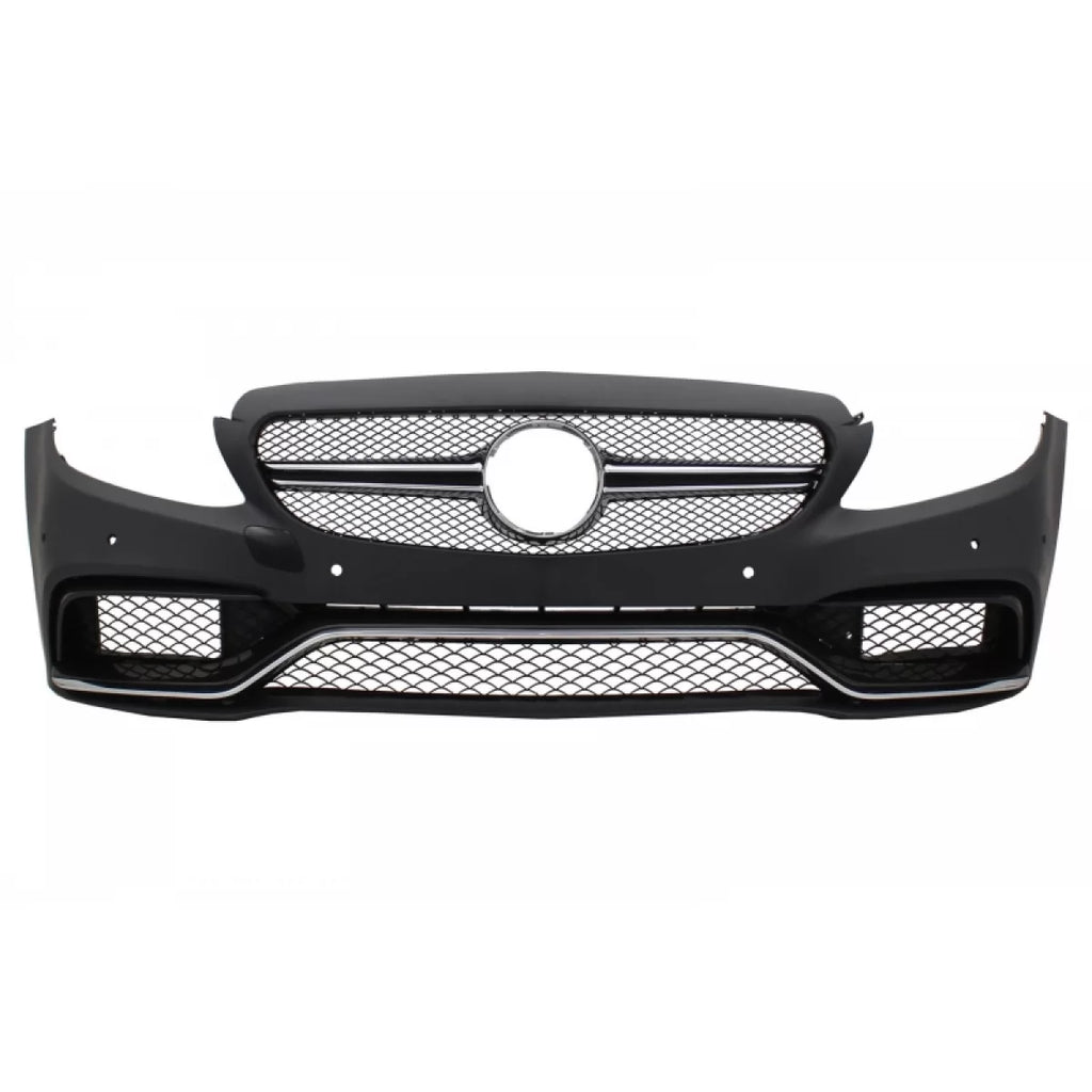 Paraurti anteriore & diffusore con terminali di scarico cromato per Mercedes Classe C W205 S205 (2014-2018) C63 design