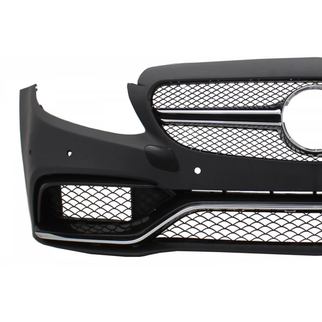 Paraurti anteriore & diffusore con terminali di scarico per Mercedes Classe C W205 S205 (2014-2018) C63 design