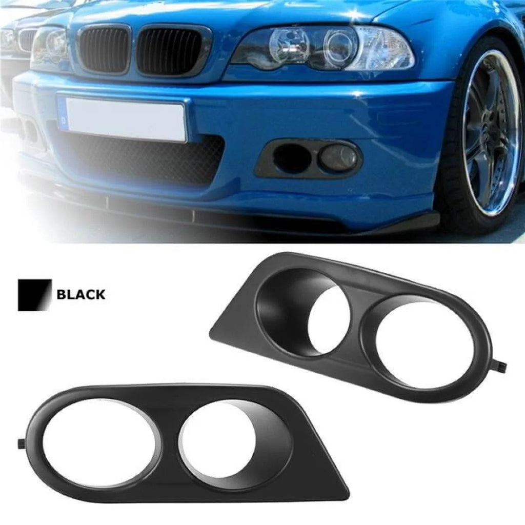 Paraurti anteriore fendinebbia lampada copertura laterale griglia per BMW 3 E46 M3 98-05 Hamman stile doppio nero